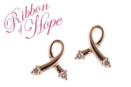 M027-72687: PINK GOLD EARRINGS .07 TW
