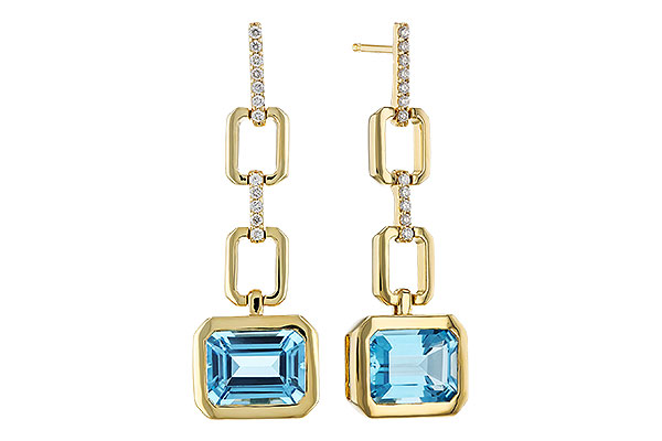 B302-23560: EARRINGS 3.20 BLUE TOPAZ 3.32 TGW (8x6MM BT)