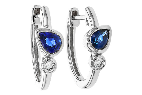 B302-23633: EARRINGS .51 SAPPHIRE .57 TGW