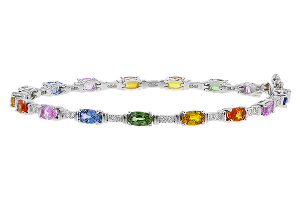 C302-20897: BRACELET 4.76 MULTI-COLOR SAPPH 5.08 TGW (7")