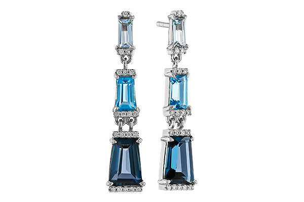 D302-22669: EARRINGS 2.55 BLUE TOPAZ 2.62 TGW
