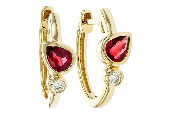 D302-23633: EARRINGS .48 RUBY .54 TGW