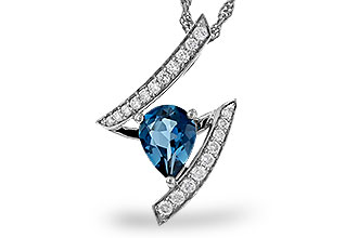 F302-19942: NECK 1.04 LONDON BLUE TOPAZ 1.23 TGW (8x6MM)