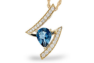 F302-19942: NECK 1.04 LONDON BLUE TOPAZ 1.23 TGW (8x6MM)