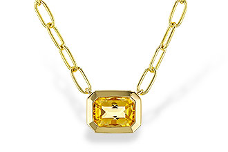 F302-24524: NECKLACE .86 CITRINE (18")