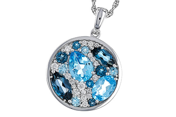 G302-22669: NECKLACE 2.31 TW BLUE TOPAZ 2.48 TGW