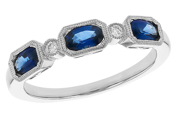 H302-20869: LDS WED RG .72 SAPPHIRE .77 TGW (4x3MM SAPP)