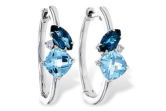 H302-22642: EARRINGS 1.82 TW BLUE TOPAZ 1.86 TGW