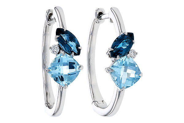 H302-22642: EARRINGS 1.82 TW BLUE TOPAZ 1.86 TGW