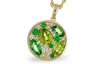 H302-22660: NECK 2.20 TW SEMI-PRECIOUS (TSAV, PER) 2.37 TGW