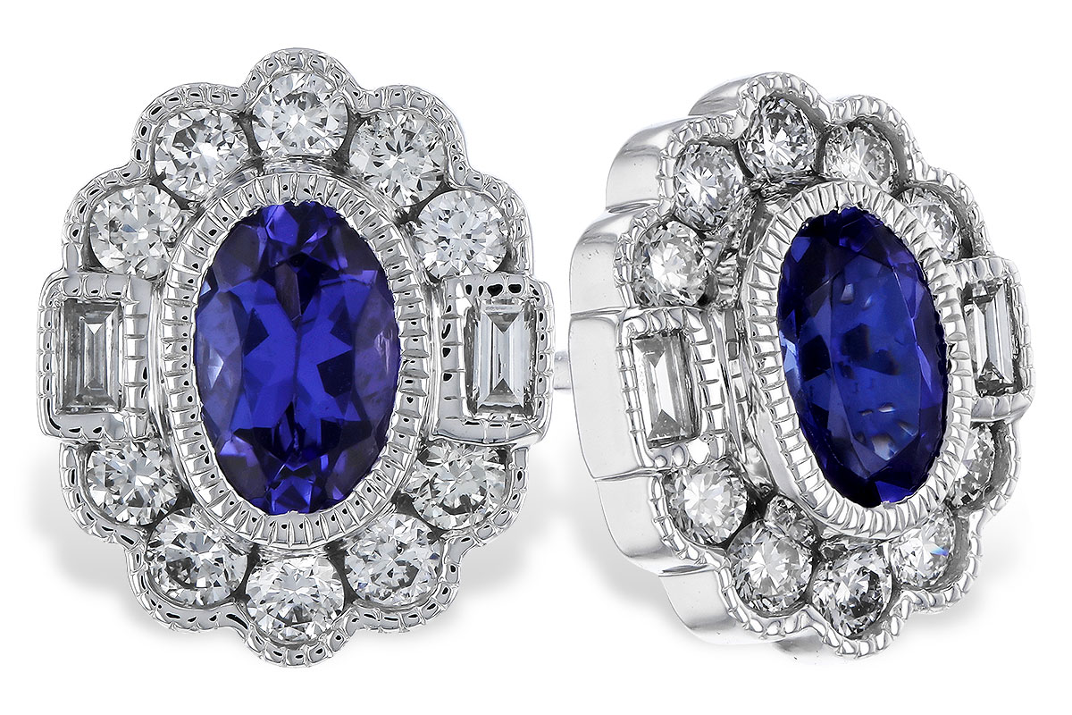 M302-19969: EARRINGS .93 TW TANZANITE 1.40 TGW